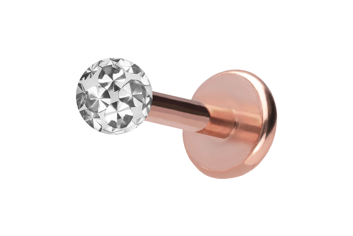 Titan Labret Piercing mit Push Fit EPOXY-KUGEL